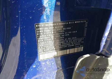 2024 Volkswagen Taos 1.5T Se from USA, damaged, VIN 3VVVX7B29RM089345